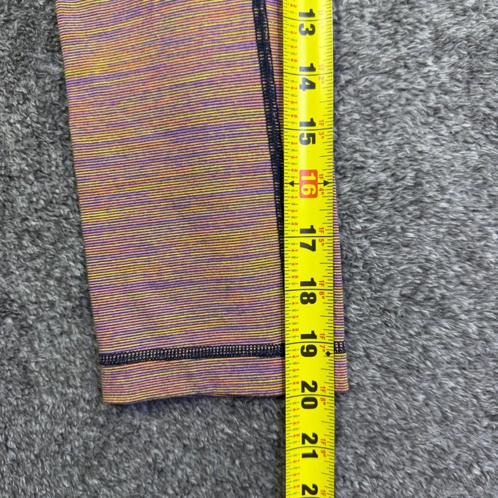 Lululemon Wunder Under‎ Crop Leggings Space Dye Pink Orange Purple Size 4